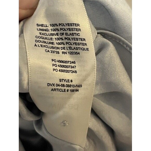 Aritzia Wilfred Light Blue Bridgerton Satin Square Neck Long Sleeve Dress Size 0 - Picture 10 of 12